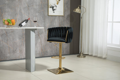1st Choice Furniture Direct Bar Stool 1st Choice Vintage Bar Stools with Back and Footrest in Black Finish