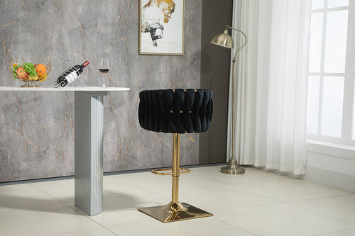 1st Choice Furniture Direct Bar Stool 1st Choice Vintage Bar Stools with Back and Footrest in Black Finish