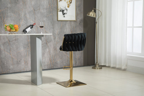 1st Choice Furniture Direct Bar Stool 1st Choice Vintage Bar Stools with Back and Footrest in Black Finish