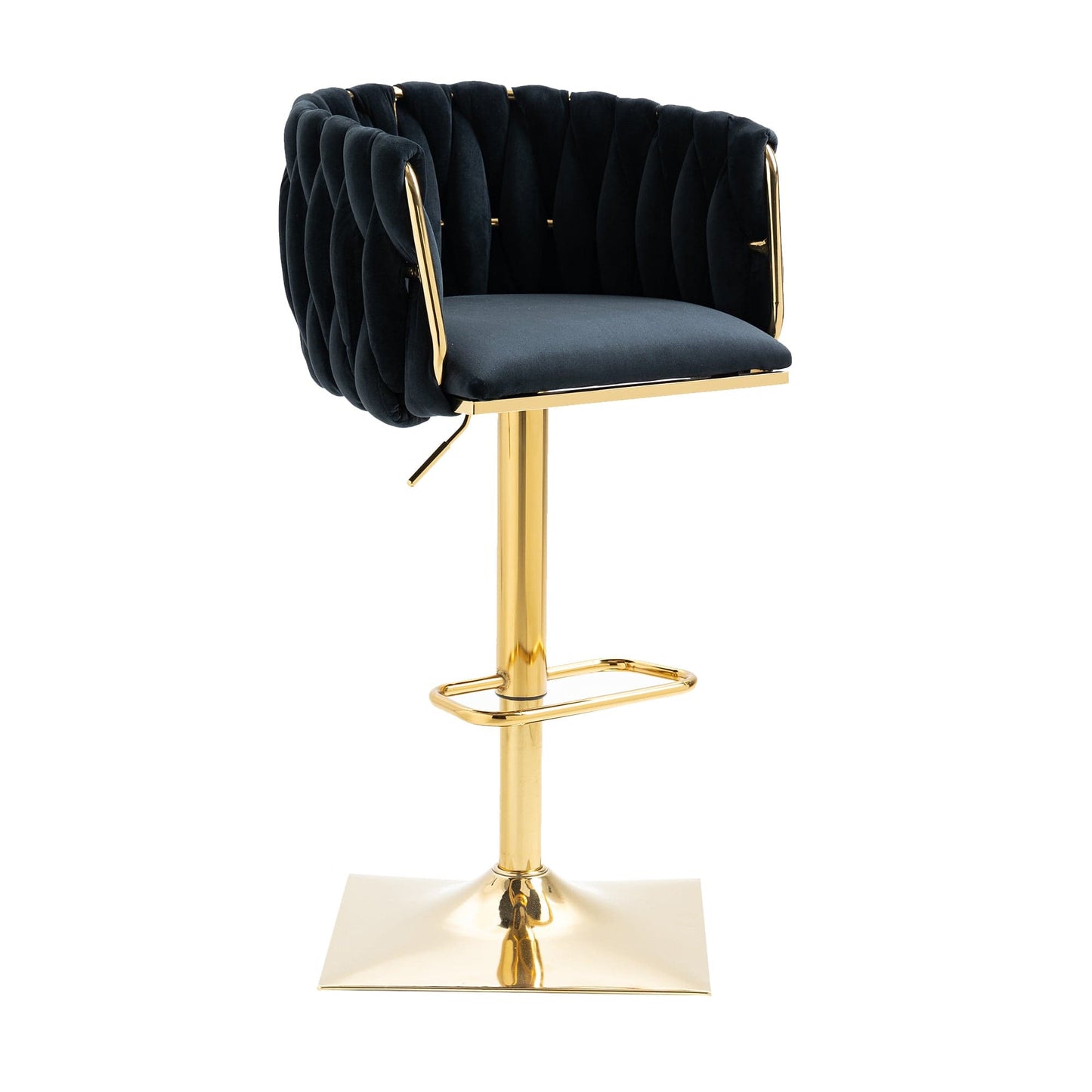 1st Choice Furniture Direct Bar Stool 1st Choice Vintage Bar Stools with Back and Footrest in Black Finish