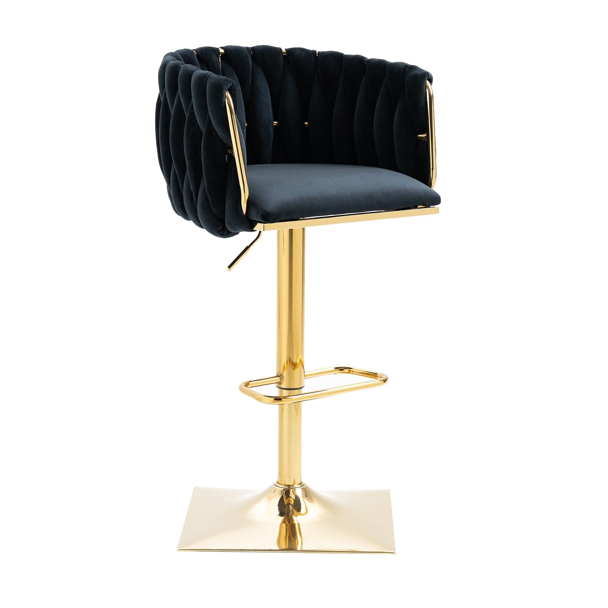 1st Choice Furniture Direct Bar Stool 1st Choice Vintage Bar Stools with Back and Footrest in Black Finish