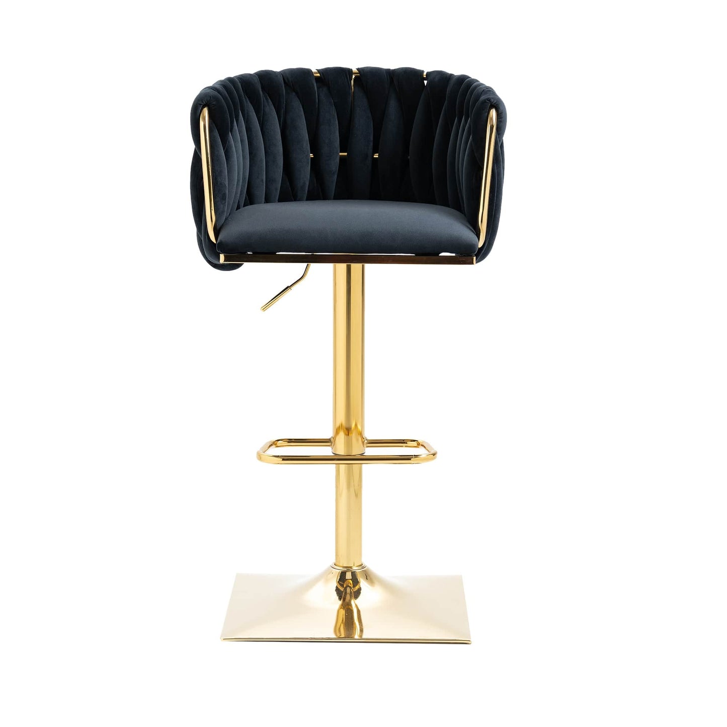 1st Choice Furniture Direct Bar Stool 1st Choice Vintage Bar Stools with Back and Footrest in Black Finish