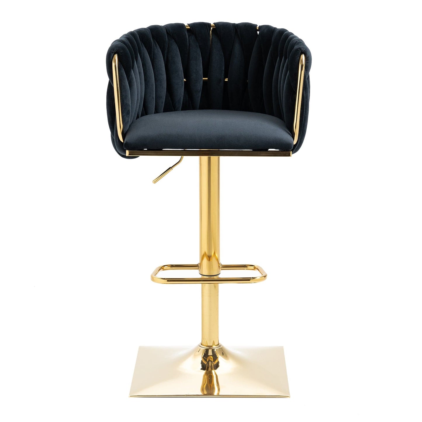 1st Choice Furniture Direct Bar Stool 1st Choice Vintage Bar Stools with Back and Footrest in Black Finish