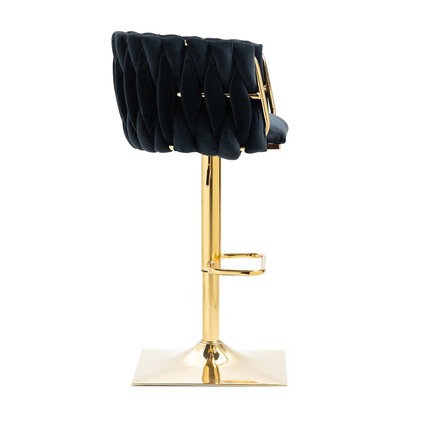 1st Choice Furniture Direct Bar Stool 1st Choice Vintage Bar Stools with Back and Footrest in Black Finish