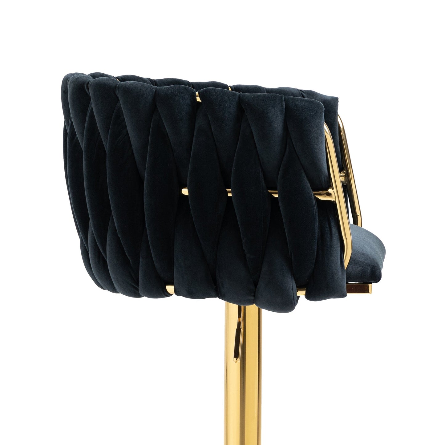 1st Choice Furniture Direct Bar Stool 1st Choice Vintage Bar Stools with Back and Footrest in Black Finish