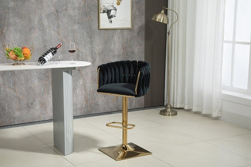 1st Choice Furniture Direct Bar Stool 1st Choice Vintage Bar Stools with Back and Footrest in Black Finish