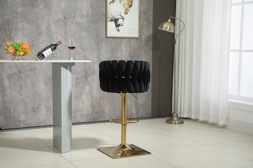 1st Choice Furniture Direct Bar Stool 1st Choice Vintage Bar Stools with Back and Footrest in Black Finish