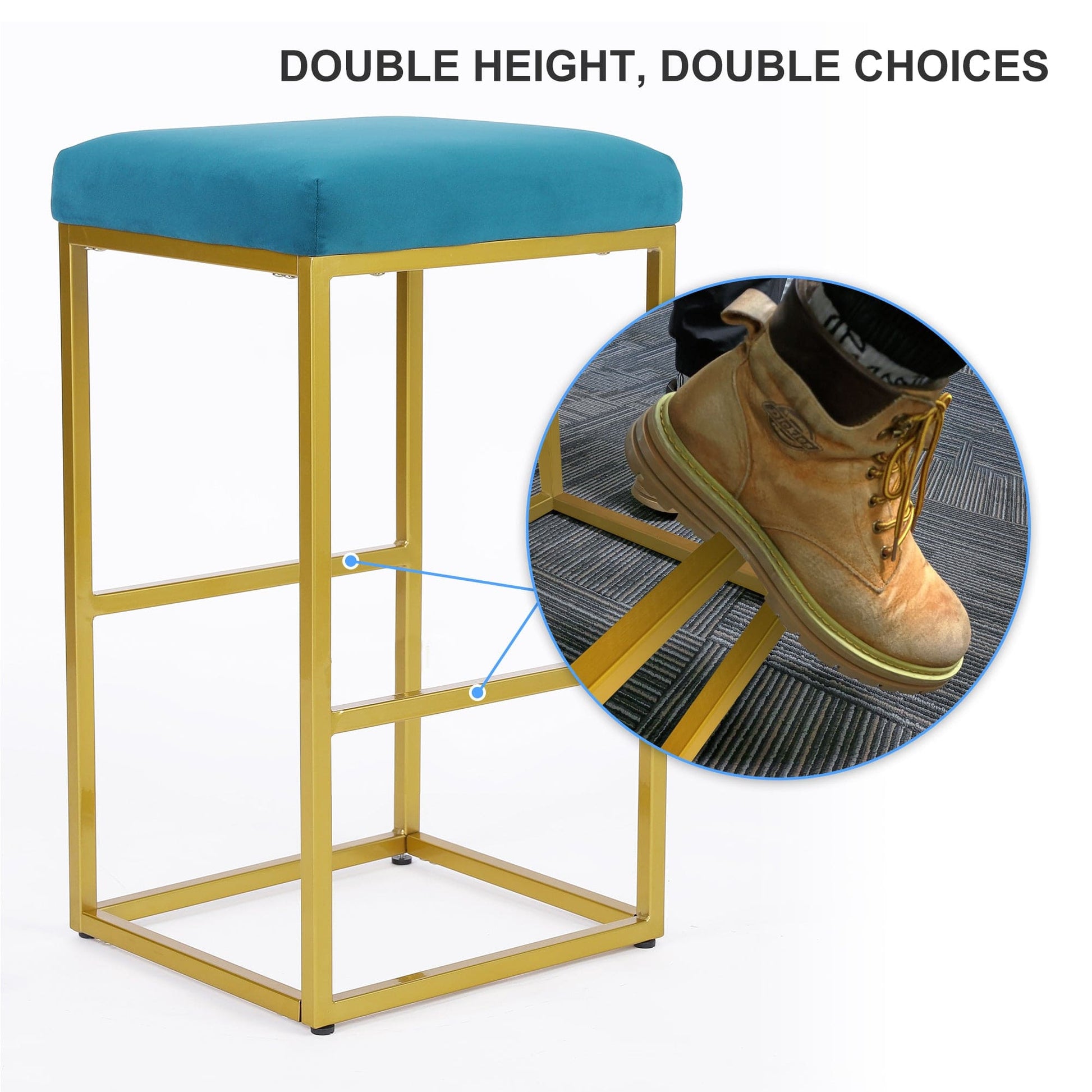 1st Choice Furniture Direct Bar Stool (Set of 2) 1st Choice Modern Industrial Backless Barstools- Set of 2