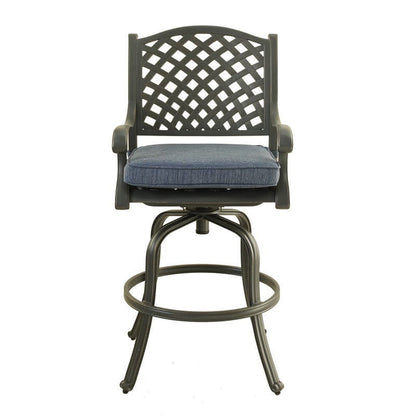 1st Choice Furniture Direct Bar Stool (Set of 2) 1st Choice Modern Outdoor Patio Bar Stool in Navy Blue- Set of 2