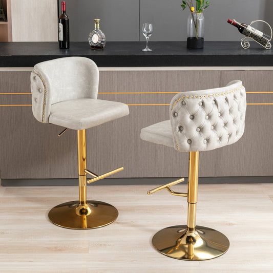 1st Choice Furniture Direct Bar Stools 1st Choice Modern Swivel Barstools Adjustable Seat Height - Set of 2