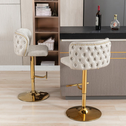 1st Choice Furniture Direct Bar Stools 1st Choice Modern Swivel Barstools Adjustable Seat Height - Set of 2