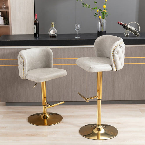 1st Choice Furniture Direct Bar Stools 1st Choice Modern Swivel Barstools Adjustable Seat Height - Set of 2