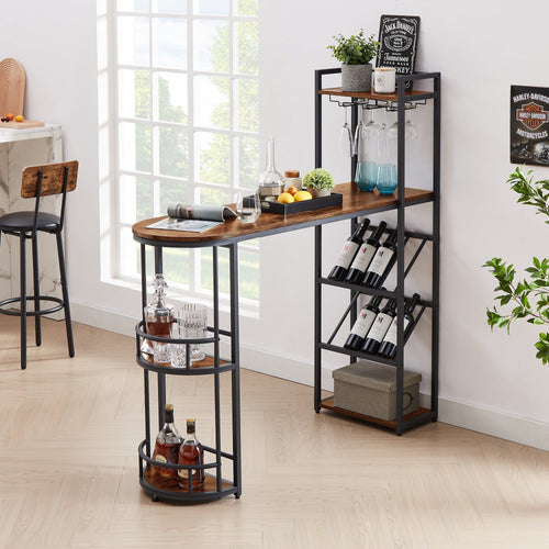 1st Choice Furniture Direct Bar Table 1st Choice Multifunctional High Bar Table with Bottle & Glass Holder