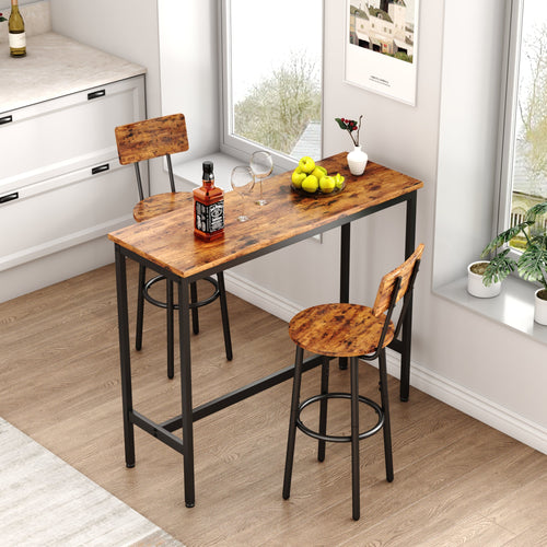 1st Choice Furniture Direct Bar Table Set 1st Choice Rustic Brown Bar Table Set with 2 Bar Stools