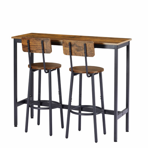 1st Choice Furniture Direct Bar Table Set 1st Choice Rustic Brown Bar Table Set with 2 Bar Stools