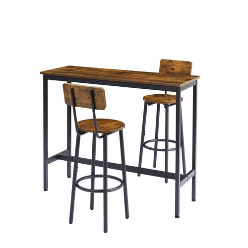 1st Choice Furniture Direct Bar Table Set 1st Choice Rustic Brown Bar Table Set with 2 Bar Stools