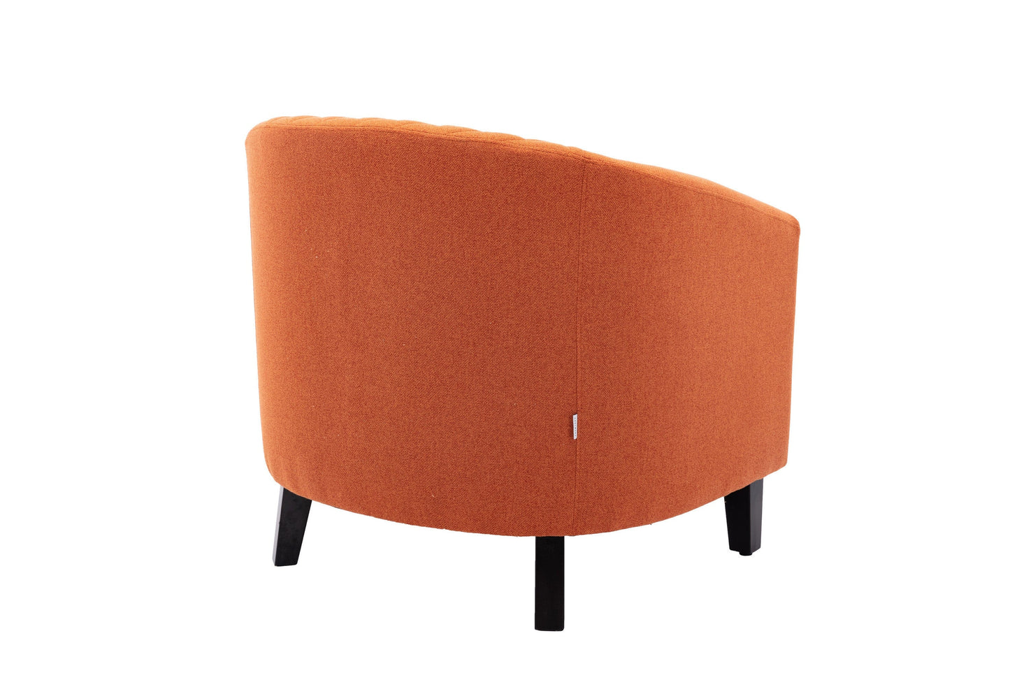 1st Choice Furniture Direct barrel Chair 1st Choice Modern Accent Barrel Chair with Nail heads in Orange Finish