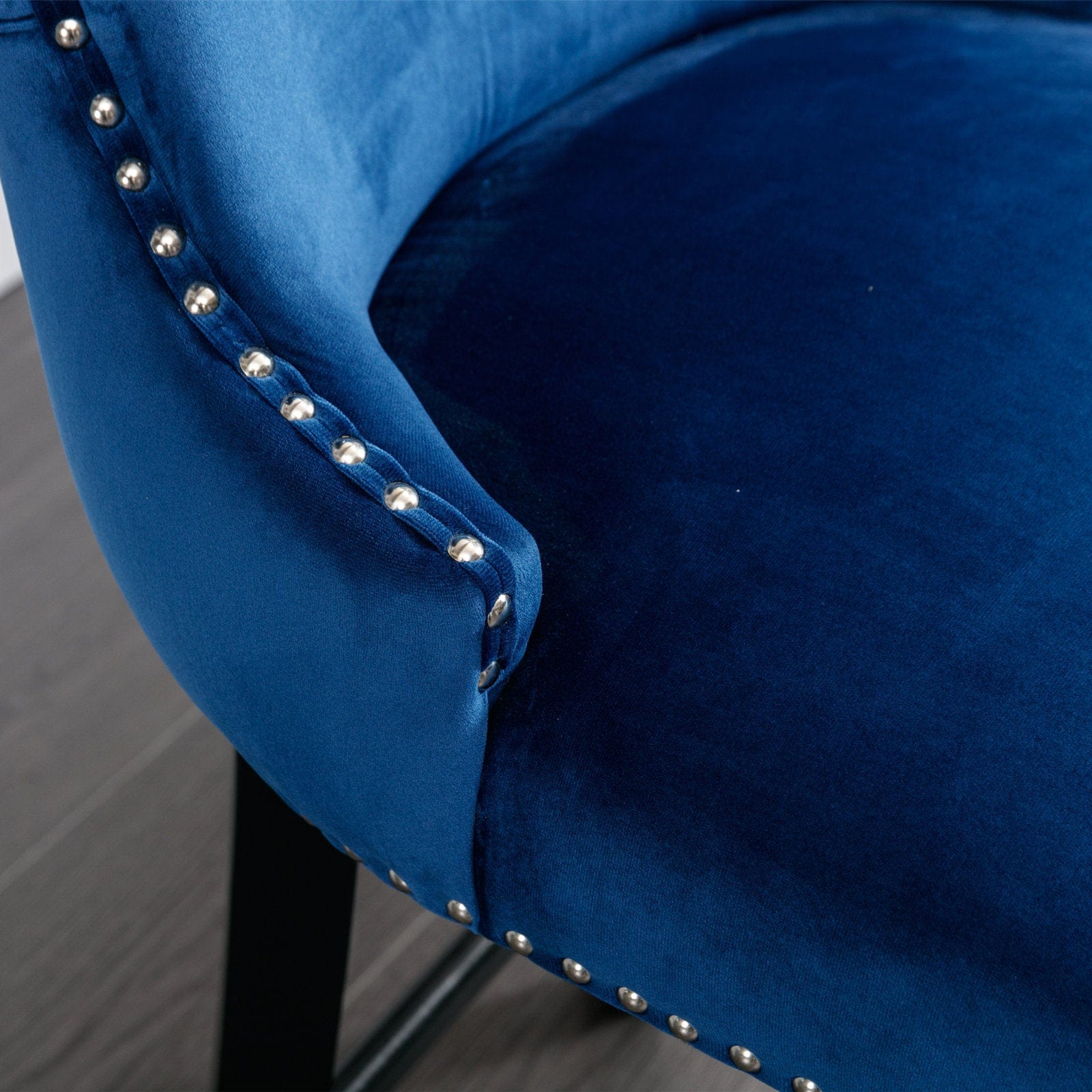 1st Choice Furniture Direct Barstool Set 1st Choice Modern Velvet Button Tufted Barstools in Blue Finish (Set-2)