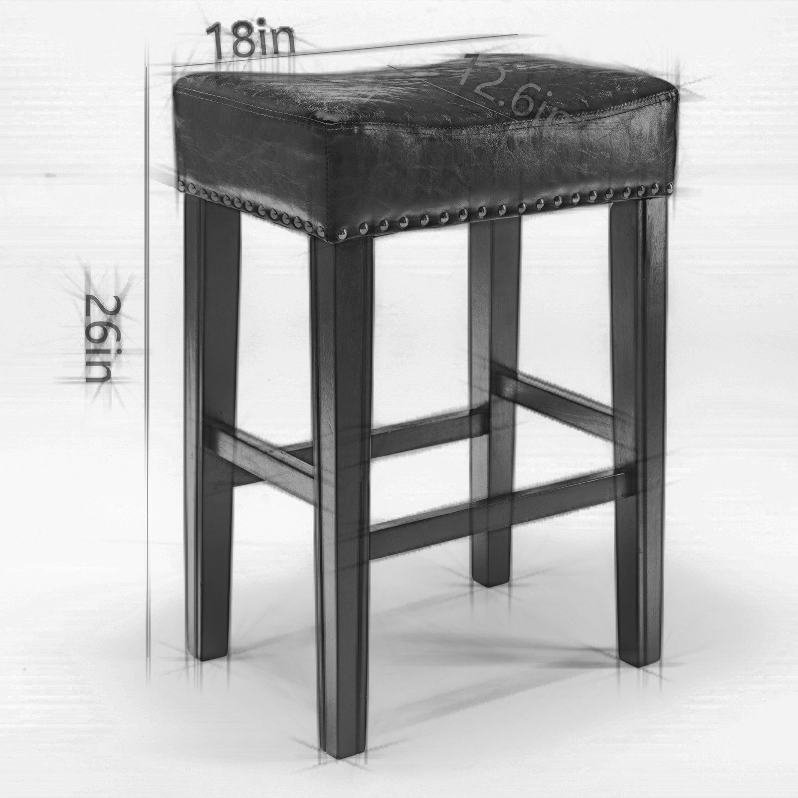 1st Choice Furniture Direct Barstools 1st Choice Modern 26" Counter Height Kitchen Counter Backless - Set of 2