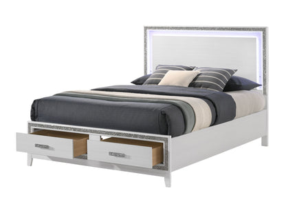1st Choice Furniture Direct Bed 1st Choice Classic Haiden Queen Bed with Storage Led & White - BD01425Q