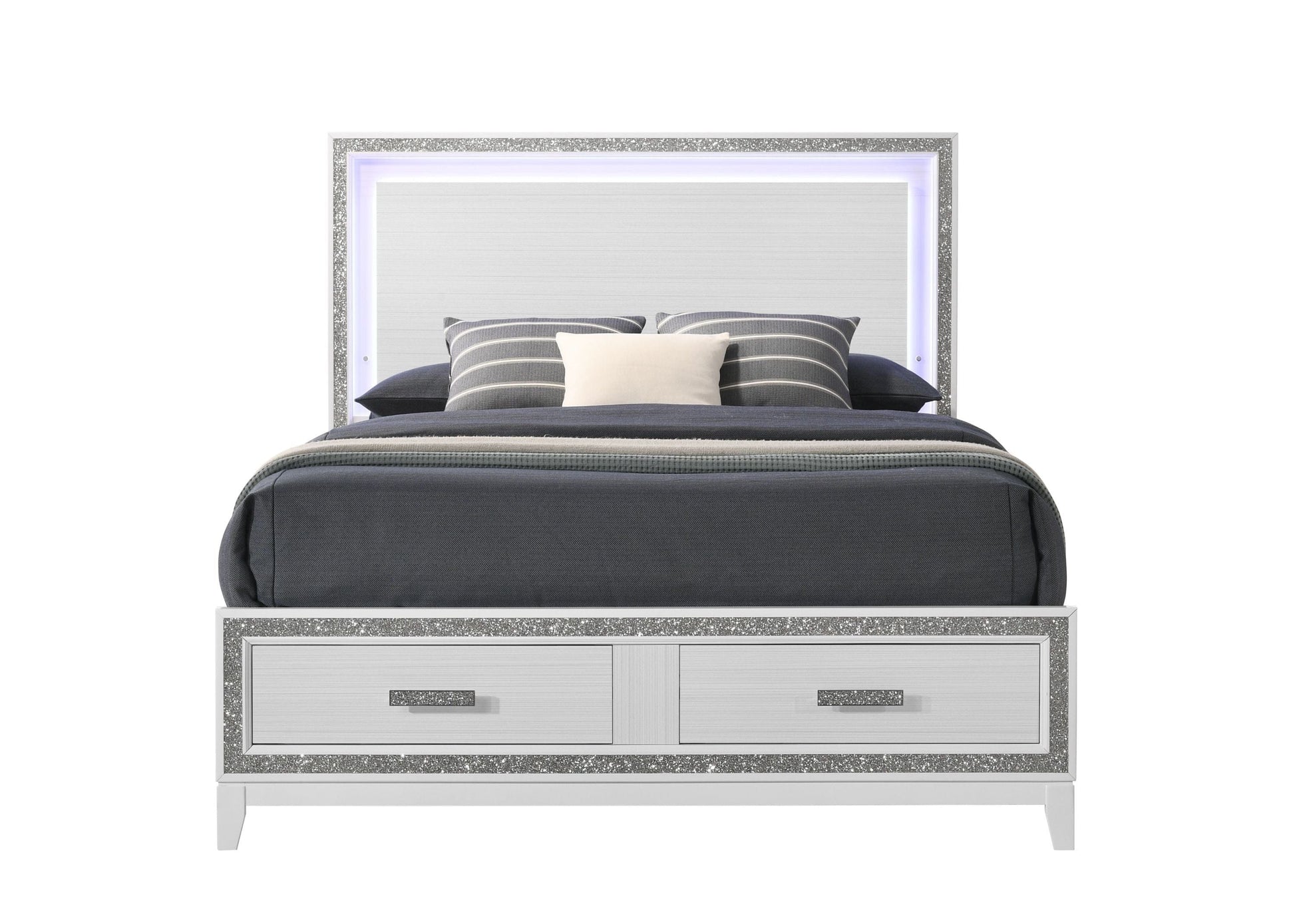 1st Choice Furniture Direct Bed 1st Choice Classic Haiden Queen Bed with Storage Led & White - BD01425Q