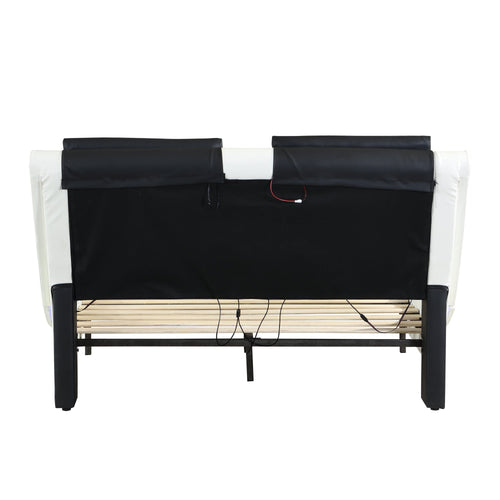 1st Choice Furniture Direct Bed 1st Choice Faux Leather Upholstered King Bed Frame with Led Lighting