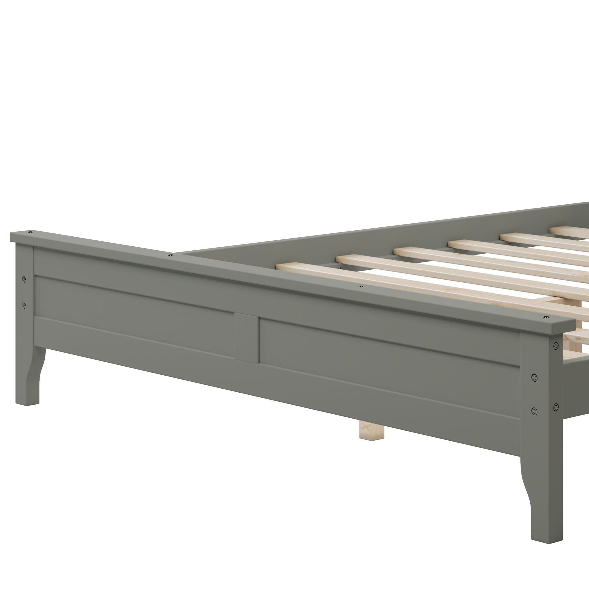 1st Choice Furniture Direct Bed 1st Choice Modern Gray Solid Wood Full Platform Bed