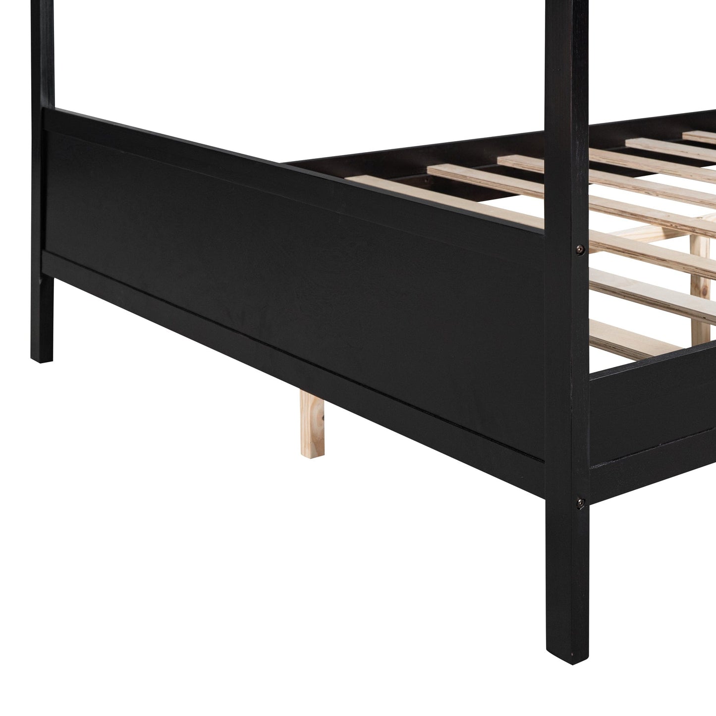 1st Choice Furniture Direct Beds & Bed Frames 1st Choice Queen Canopy Bed with Headboard & Footboard in Espresso