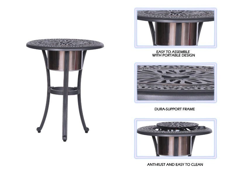 1st Choice Furniture Direct Bistro Table 1st Choice Contemporary Outdoor Aluminum Ice Bucket Bistro Table