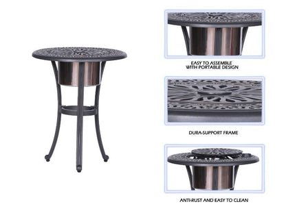 1st Choice Furniture Direct Bistro Table 1st Choice Contemporary Outdoor Aluminum Ice Bucket Bistro Table