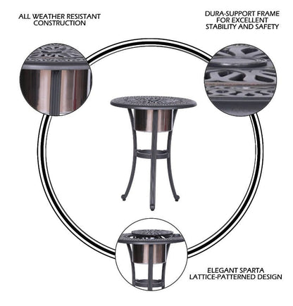 1st Choice Furniture Direct Bistro Table 1st Choice Contemporary Outdoor Aluminum Ice Bucket Bistro Table