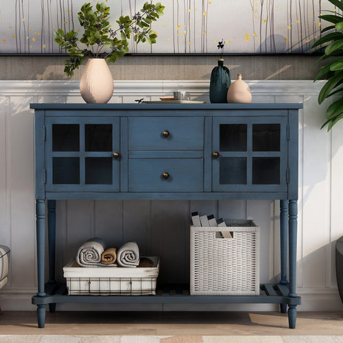 1st Choice Furniture Direct Buffet Sideboard 1st Choice Antique Navy Wood/Glass Buffet Sideboard