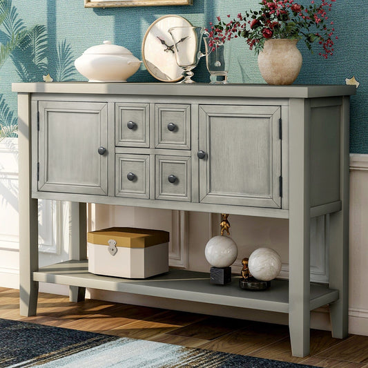 1st Choice Furniture Direct Buffet Sideboard 1st Choice Cambridge Buffet Sideboard w/ Bottom Shelf in Antique Gray