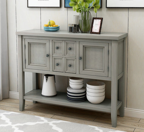 1st Choice Furniture Direct Buffet Sideboard 1st Choice Cambridge Buffet Sideboard w/ Bottom Shelf in Antique Gray