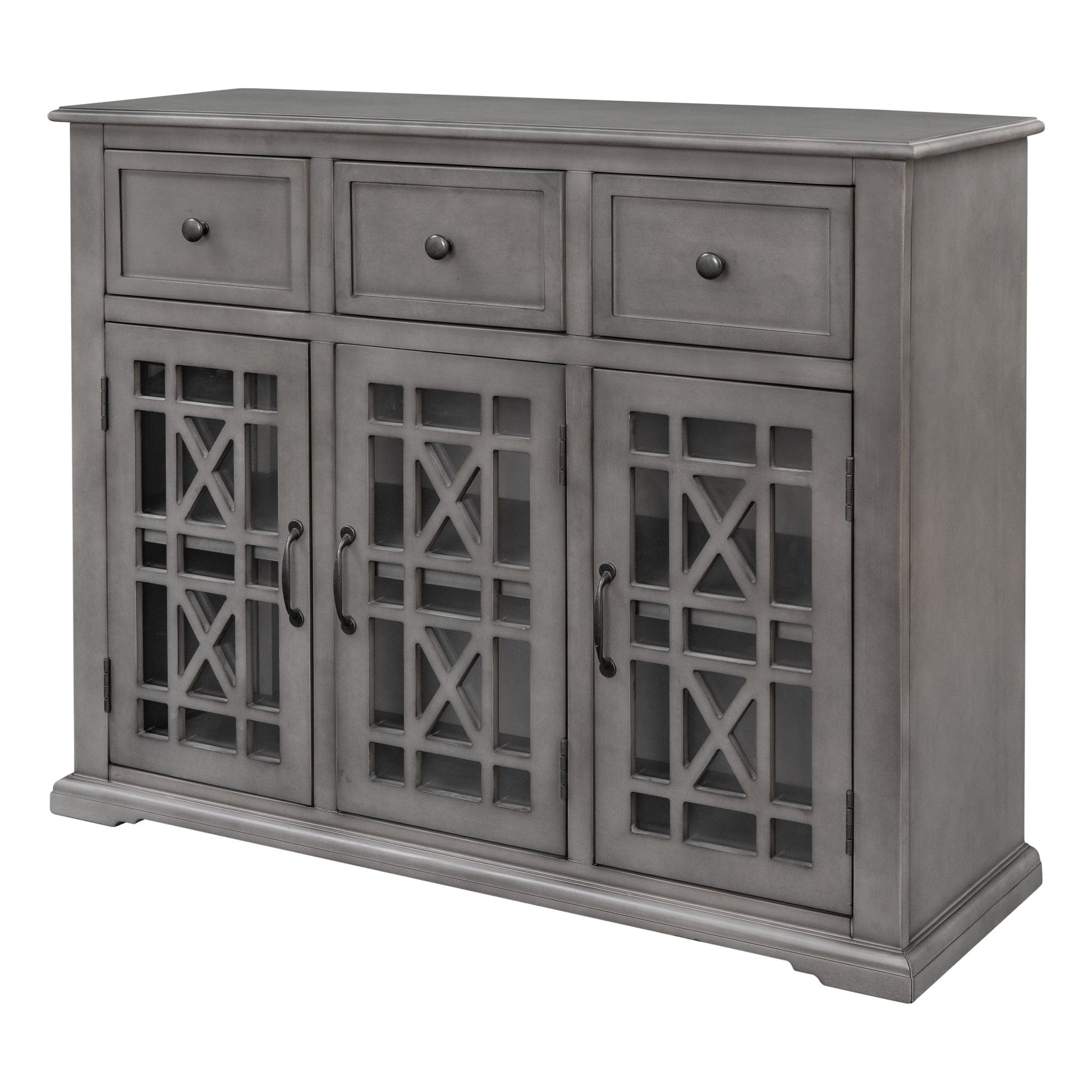 1st Choice Furniture Direct Cabinet 1st Choice Multi-Functional U-Style Wood Cabinet with 3 Drawers
