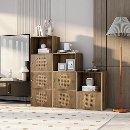 1st Choice Furniture Direct Cabinet 1st Choice Multi-Purpose Rustic Brown Rattan Floor Cabinet