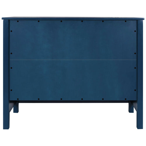 1st Choice Furniture Direct Cabinet 1st Choice U-Shaped Navy Blue Wood Cabinet with Adjustable Shelves