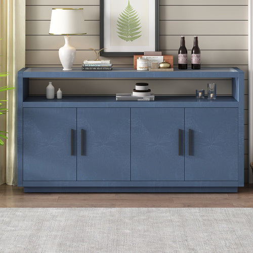 1st Choice Furniture Direct Cabinet 1st Choice U-Style Storage Cabinet w/ Adjustable Shelves & Glass Top