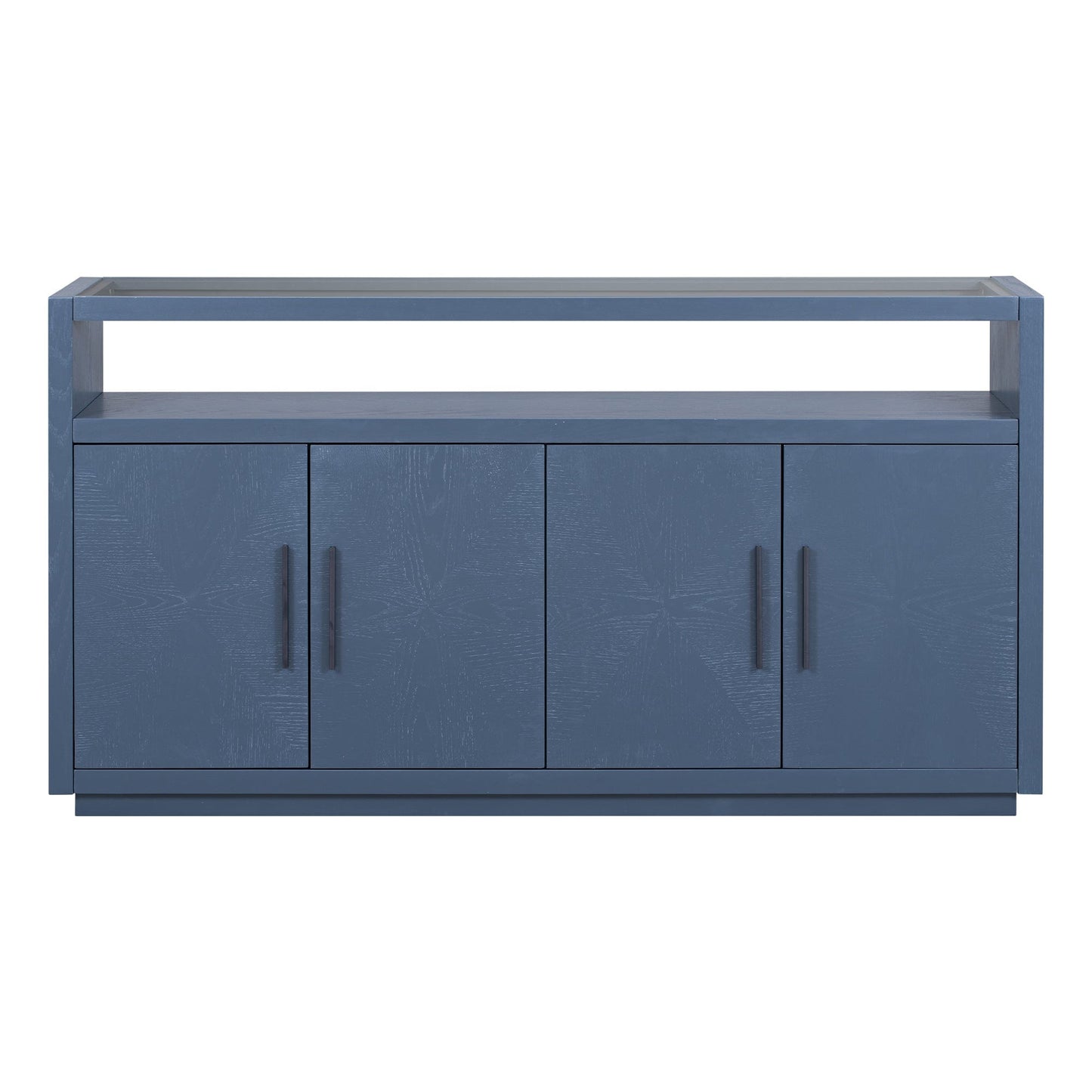 1st Choice Furniture Direct Cabinet 1st Choice U-Style Storage Cabinet w/ Adjustable Shelves & Glass Top