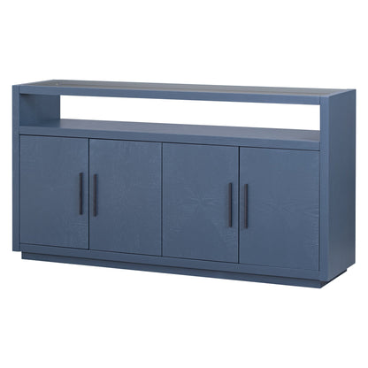 1st Choice Furniture Direct Cabinet 1st Choice U-Style Storage Cabinet w/ Adjustable Shelves & Glass Top