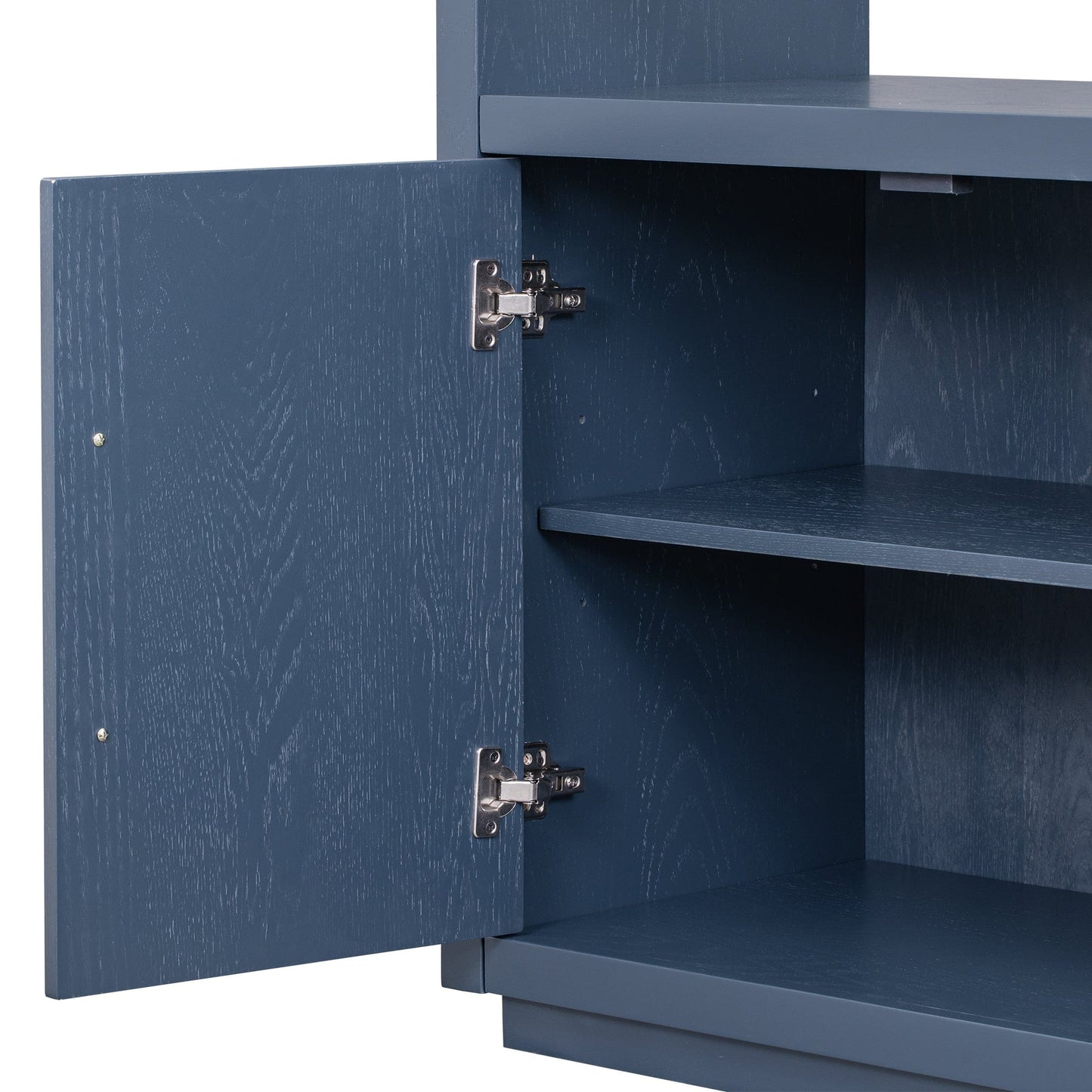 1st Choice Furniture Direct Cabinet 1st Choice U-Style Storage Cabinet w/ Adjustable Shelves & Glass Top