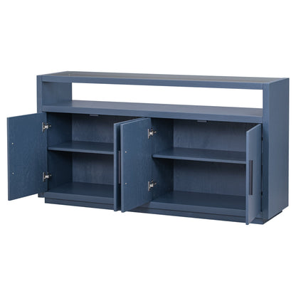 1st Choice Furniture Direct Cabinet 1st Choice U-Style Storage Cabinet w/ Adjustable Shelves & Glass Top