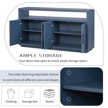 1st Choice Furniture Direct Cabinet 1st Choice U-Style Storage Cabinet w/ Adjustable Shelves & Glass Top