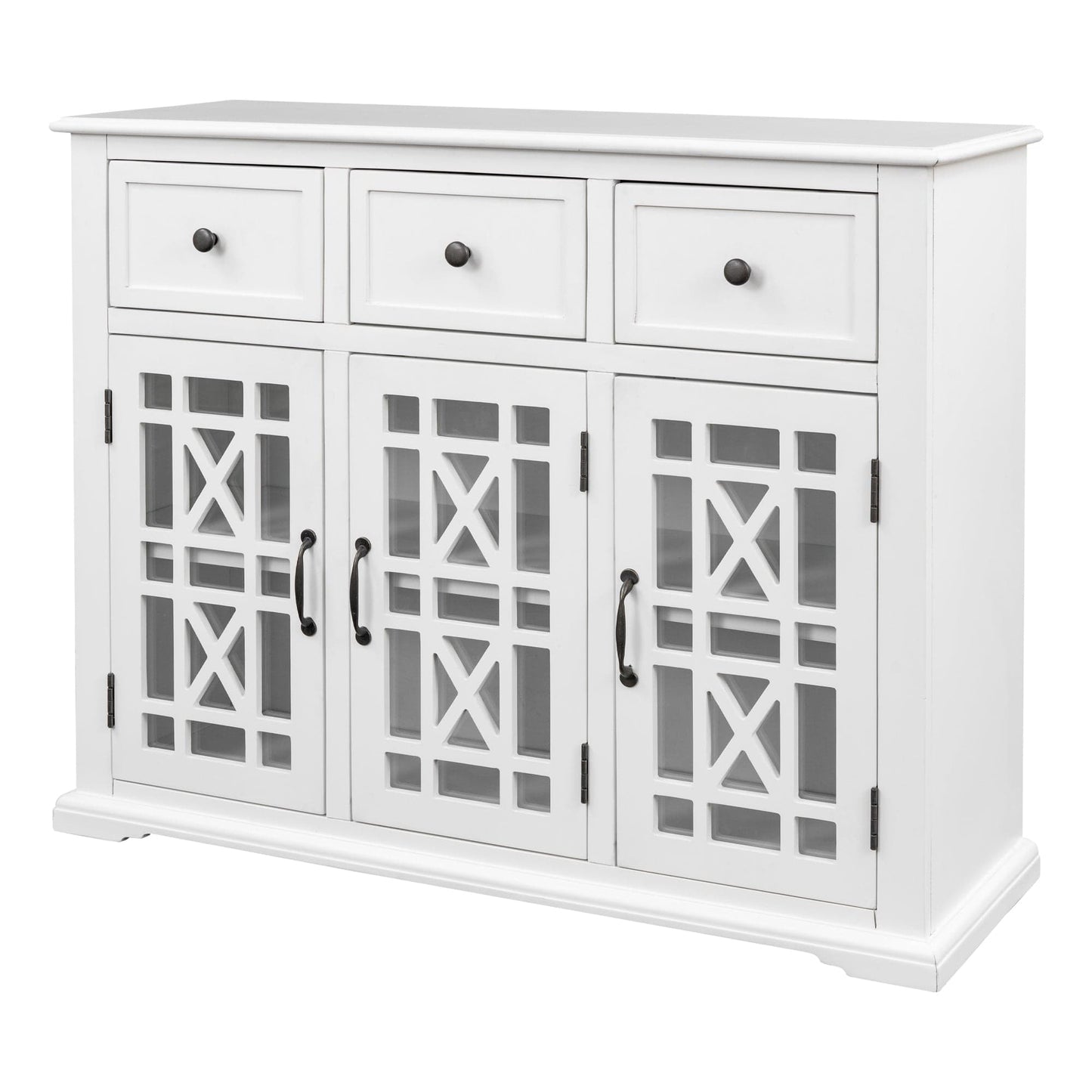 1st Choice Furniture Direct Cabinet 1st Choice U-Style Wood Storage Cabinet with 3 Doors and 3 Drawers
