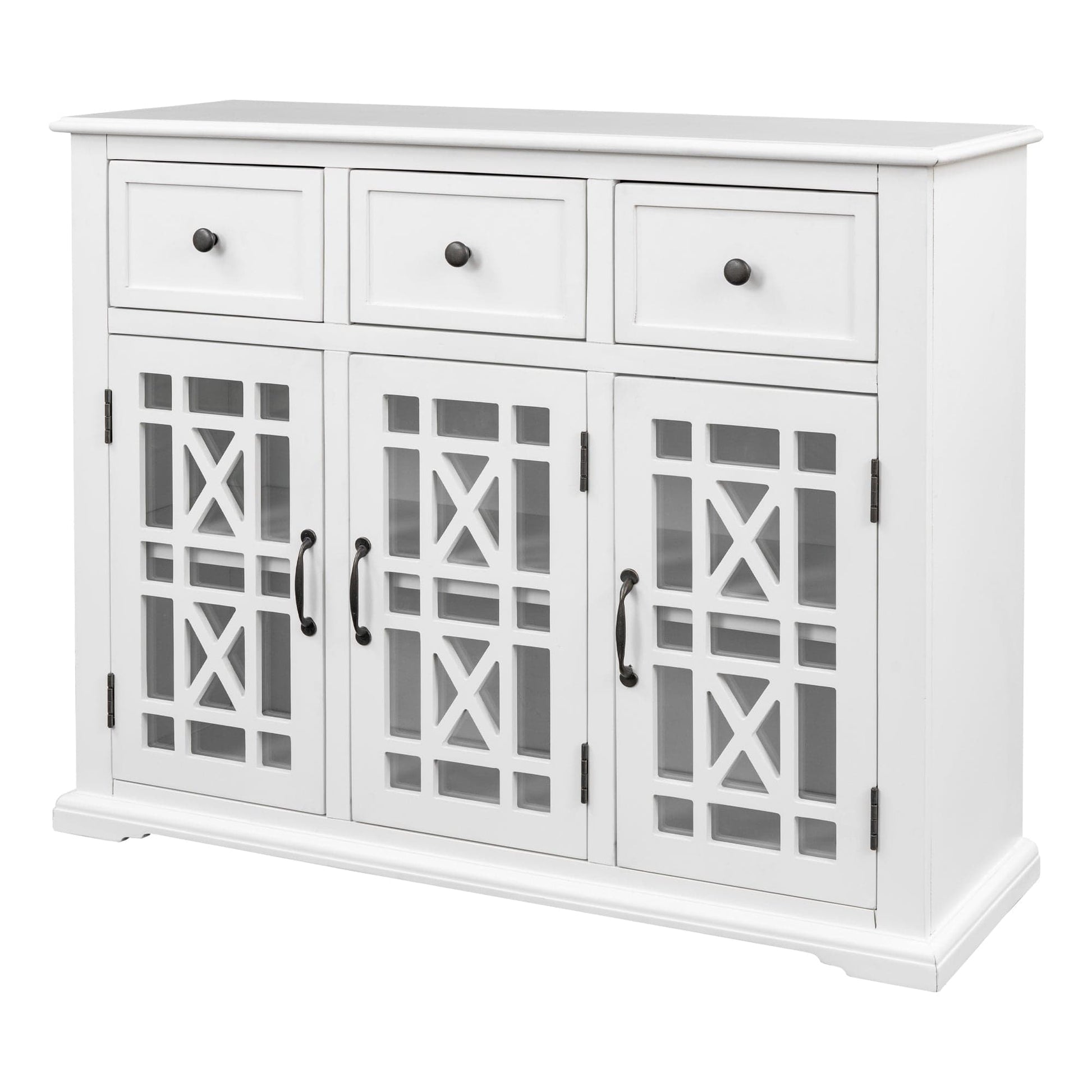 1st Choice Furniture Direct Cabinet 1st Choice U-Style Wood Storage Cabinet with 3 Doors and 3 Drawers
