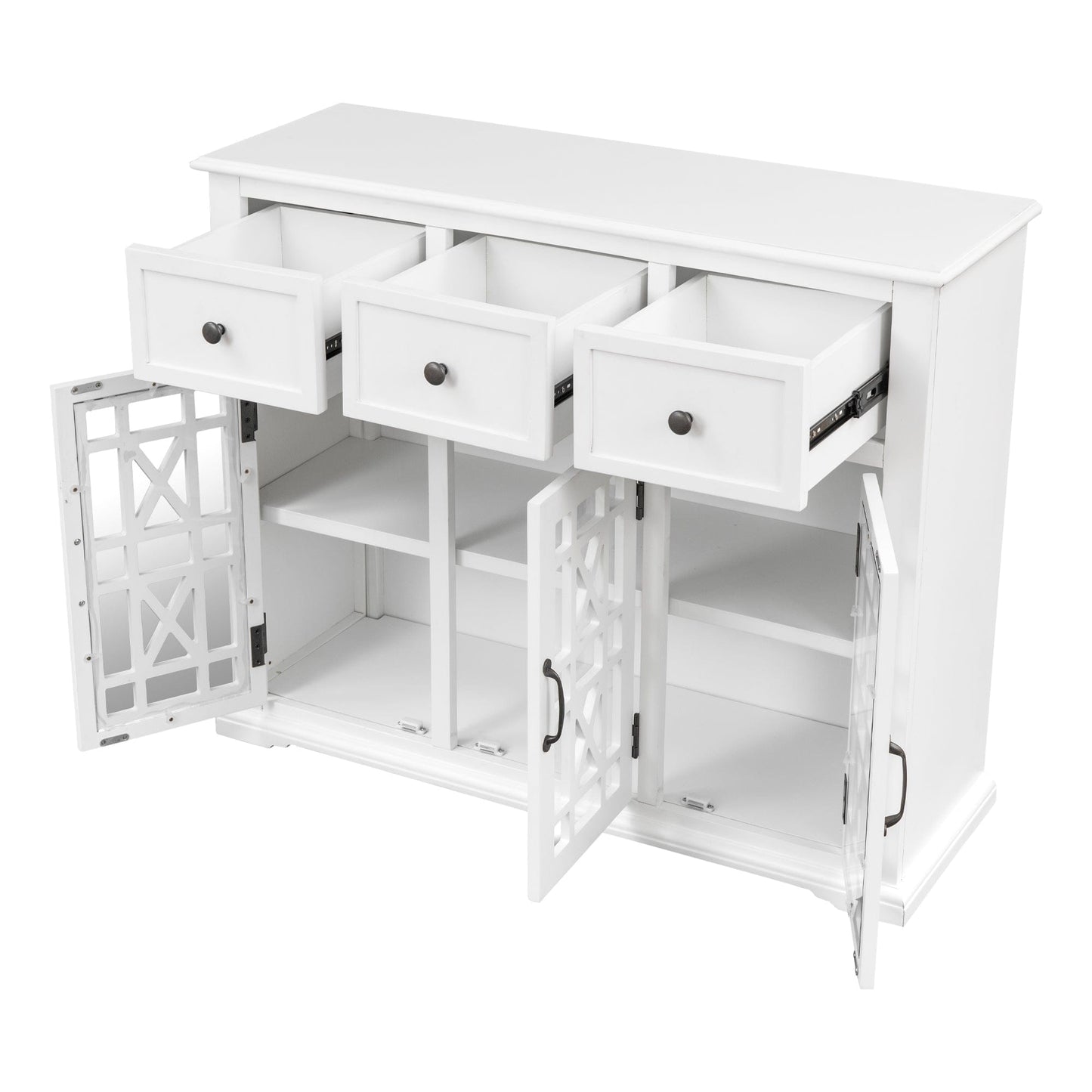 1st Choice Furniture Direct Cabinet 1st Choice U-Style Wood Storage Cabinet with 3 Doors and 3 Drawers
