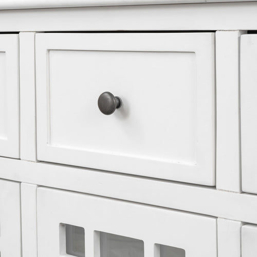 1st Choice Furniture Direct Cabinet 1st Choice U-Style Wood Storage Cabinet with 3 Doors and 3 Drawers