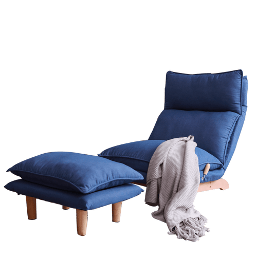 1st Choice Furniture Direct Chair 1st Choice Modern Foldable Reclining Lazy Chair in Dark Blue Finish