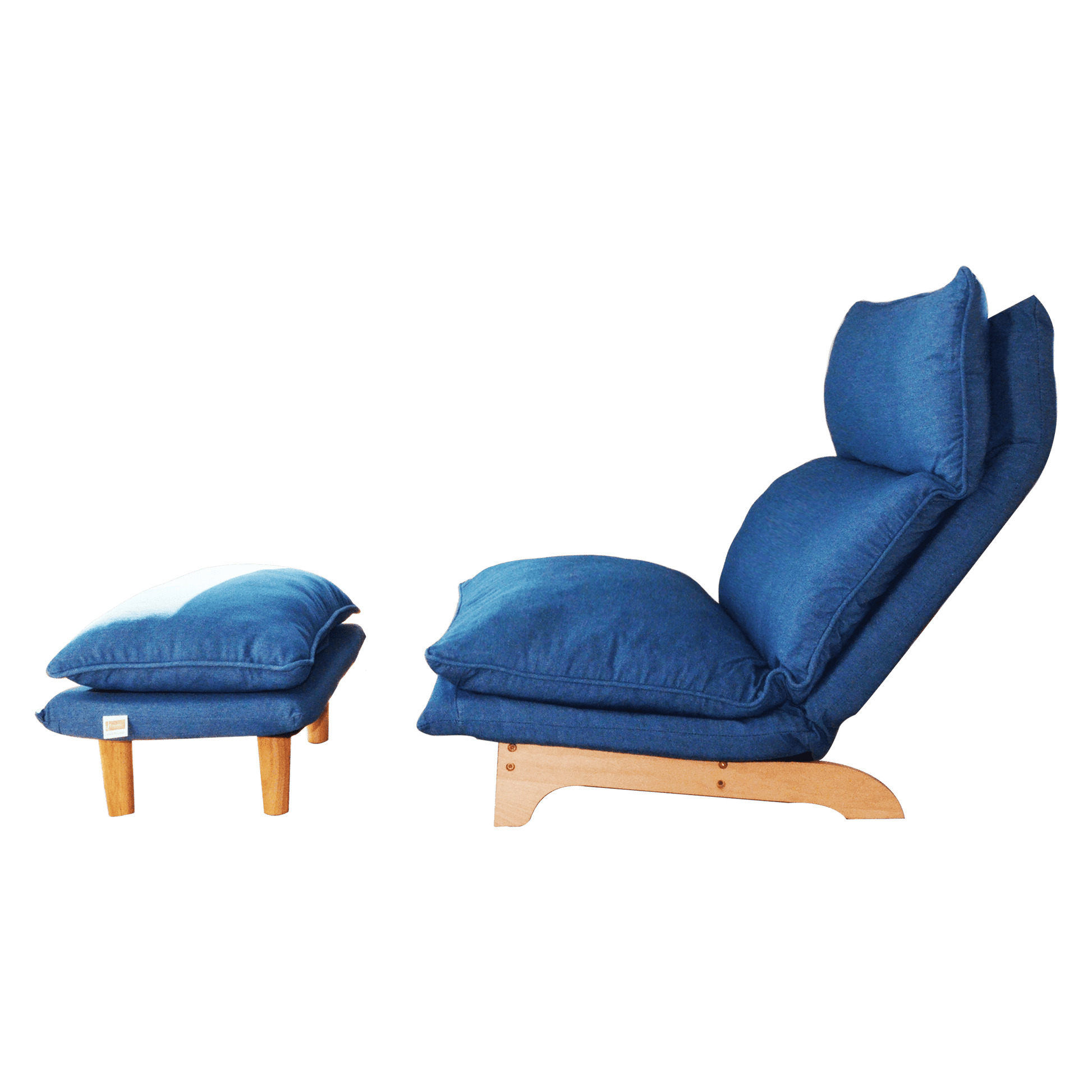 1st Choice Furniture Direct Chair 1st Choice Modern Foldable Reclining Lazy Chair in Dark Blue Finish