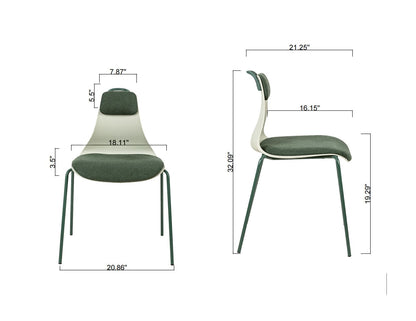 1st Choice Furniture Direct Chairs 1st Choice Set of 2 Green Leisure Chair Set w/ 15° Tilt and Iron Foot